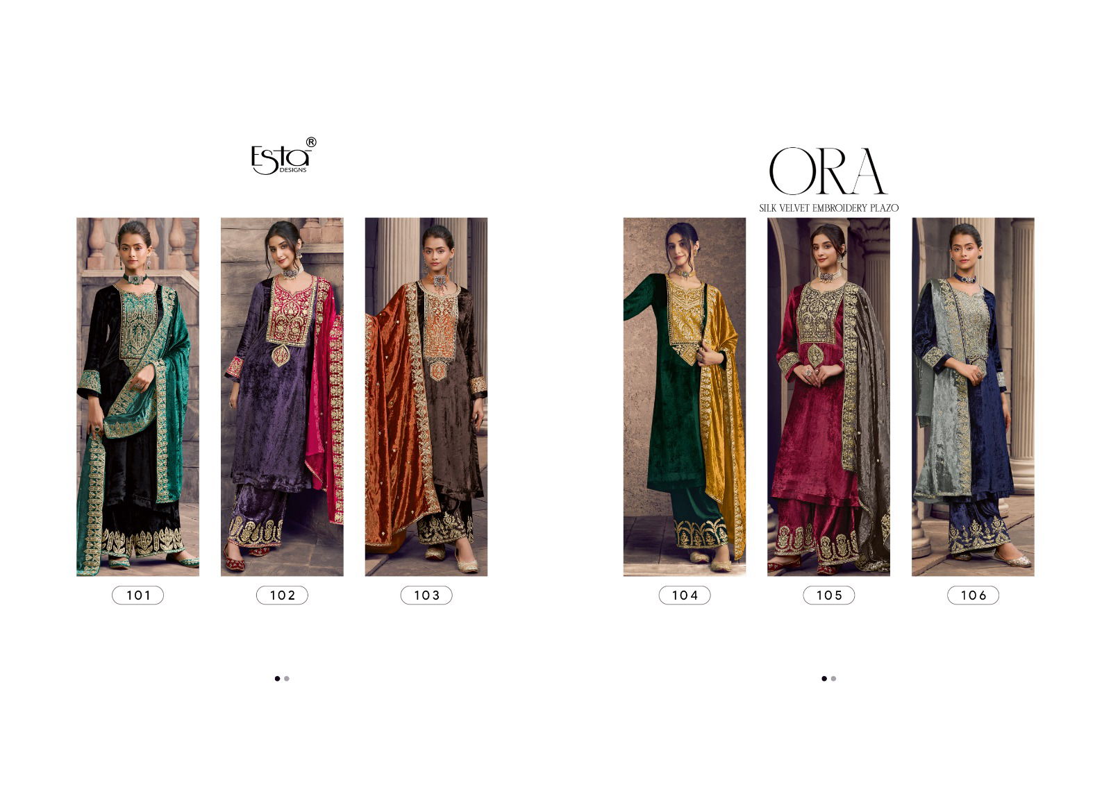 Ora By Esta Silk Velvet Designer Printed Salwar Suits Wholesale Price In Surat